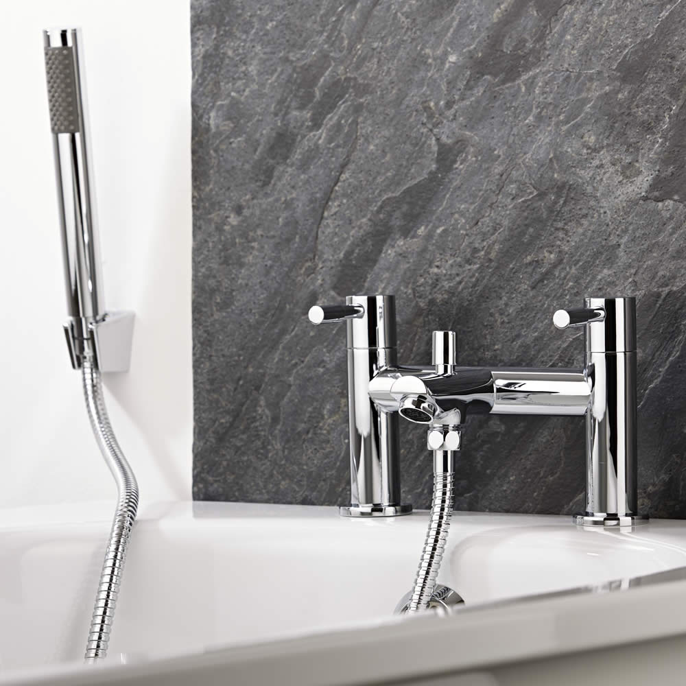 Mezclador de Bañera Moderno en Latón Cromado