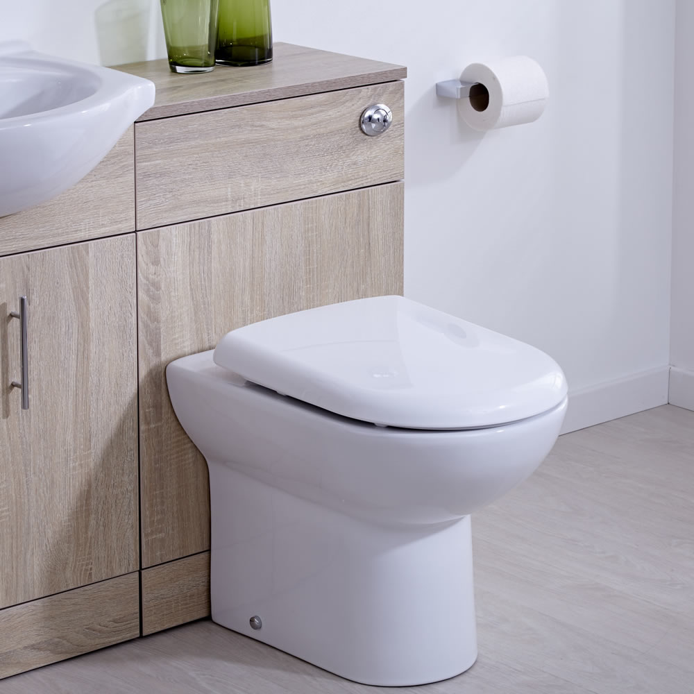 Mueble de Baño con Inodoro Integrado 76x50x36cm