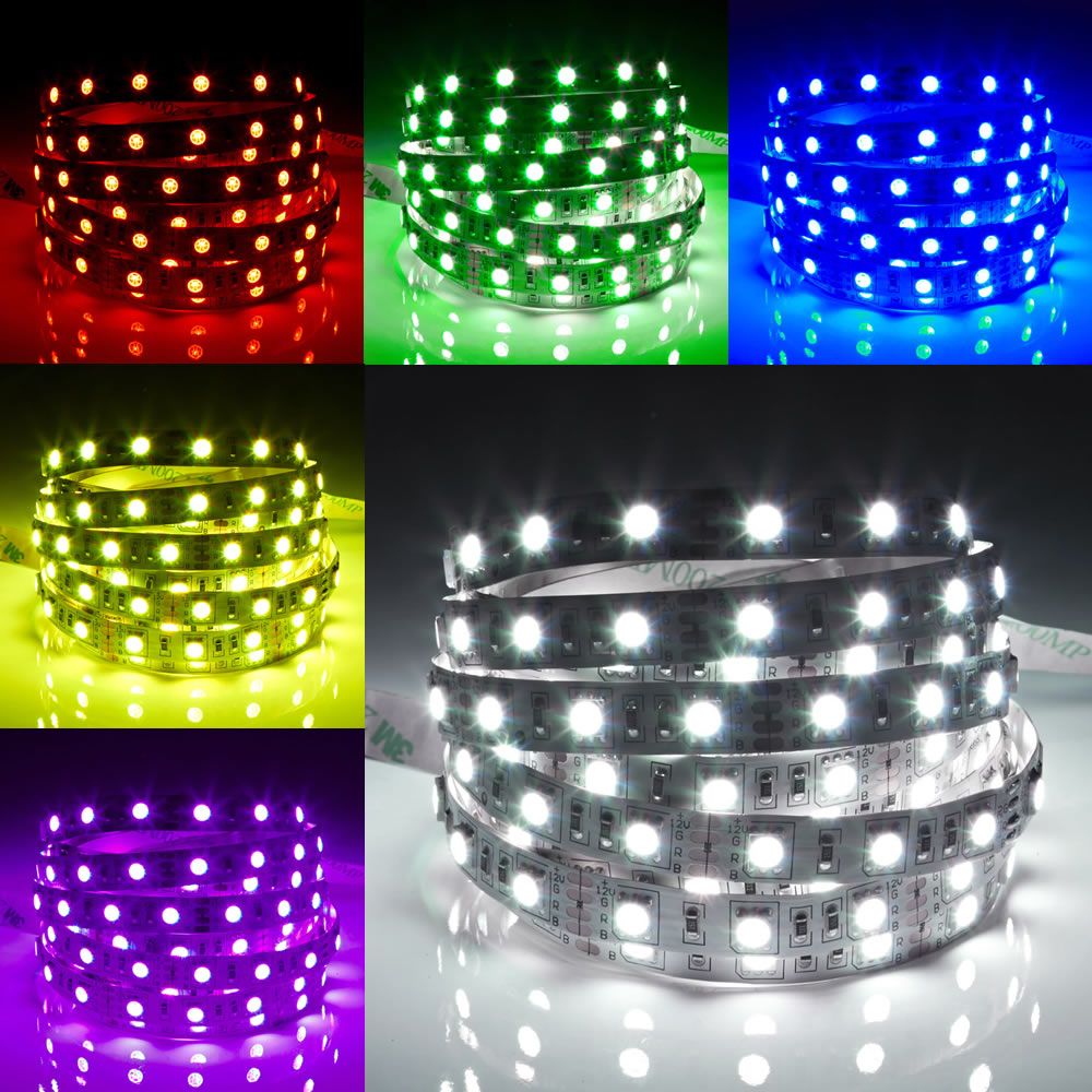 Biard Tira de 60 Luces Flexible LED de 5 Metros RGB Color Rojo Verde y Azul