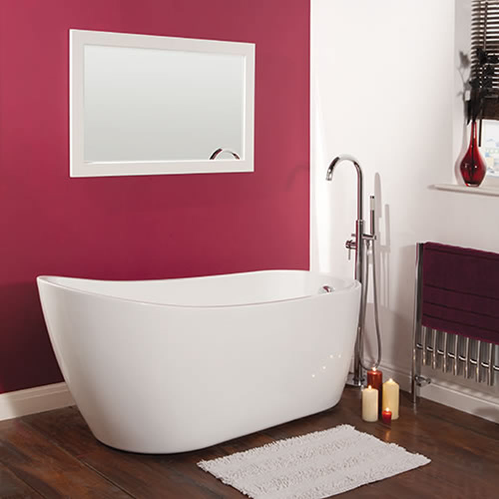Bañera Acrílica Tradicional Exenta Asimétrica 1680x720mm