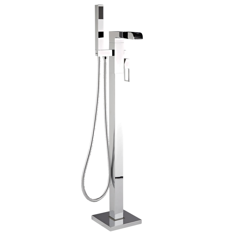Grifo Mezclador a Cascada Autoportante Para Bañera Independiente con Ducha de Mano - Parade
