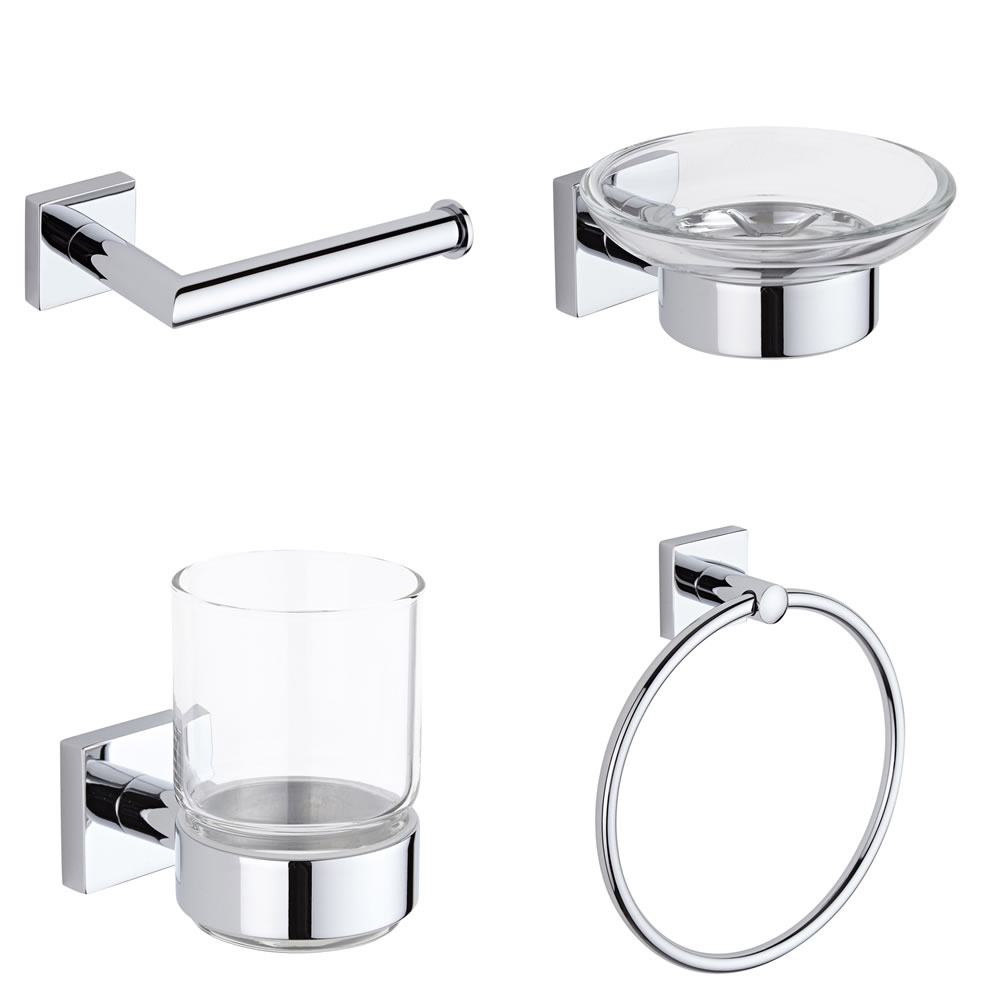 Conjunto de Accesorios Modernos Para Cuarto de Baño - Liso