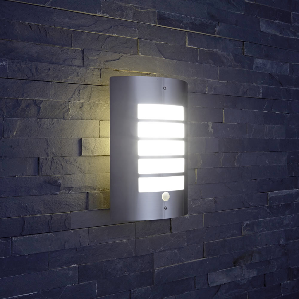 Biard Apliqué de Pared Exterior con Estructura en Acero Inoxidable con Sensor de Movimiento - Orleans