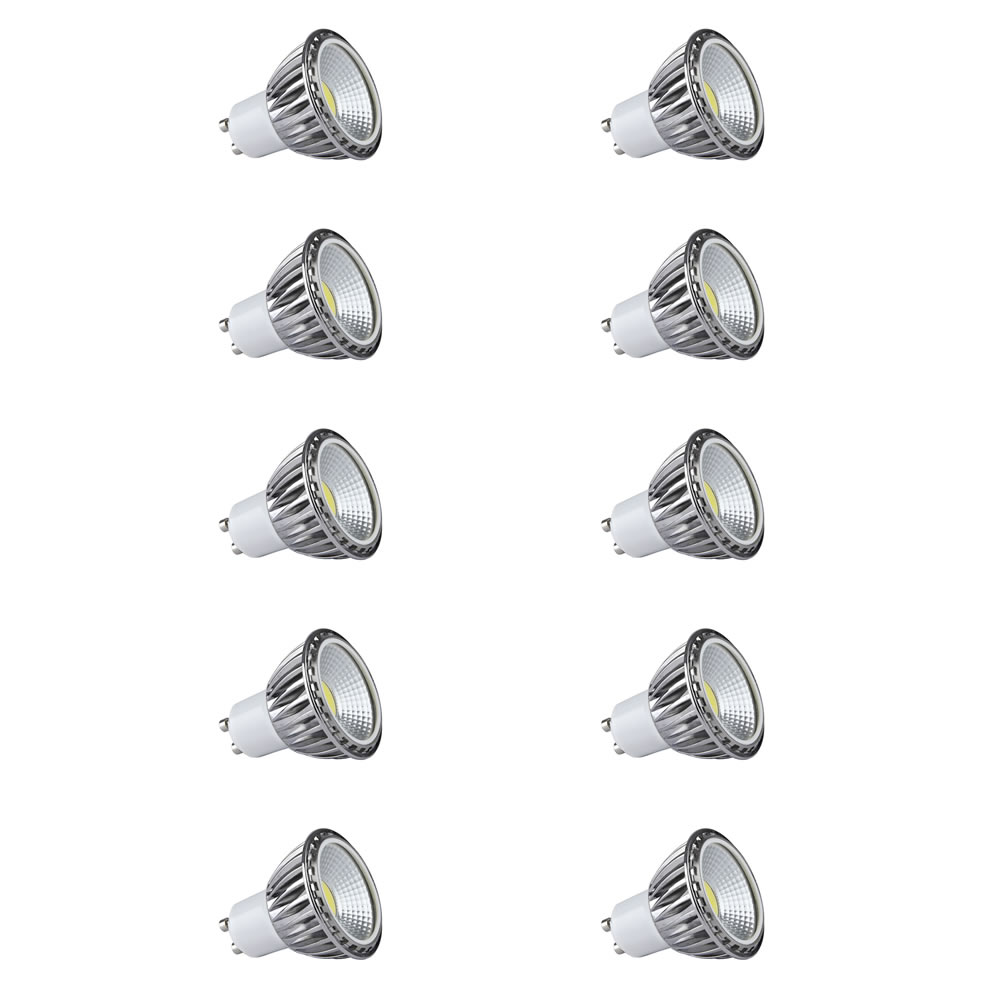 Biard 10x focos LED COB GU10 5W con Angulo de 90° Equivalente a 50W
