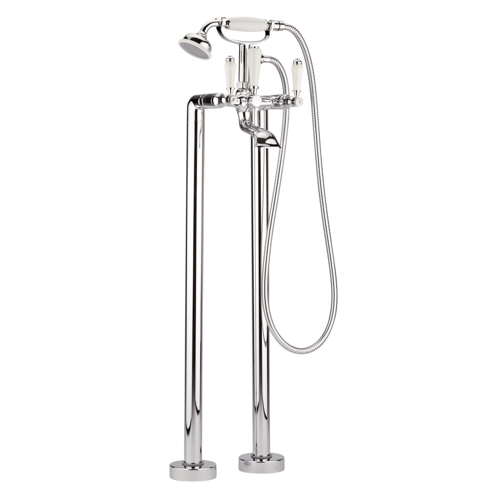 Conjunto de Baño con Grifo Mezclador de Bañera y Ducha de Mano Estilo Retro