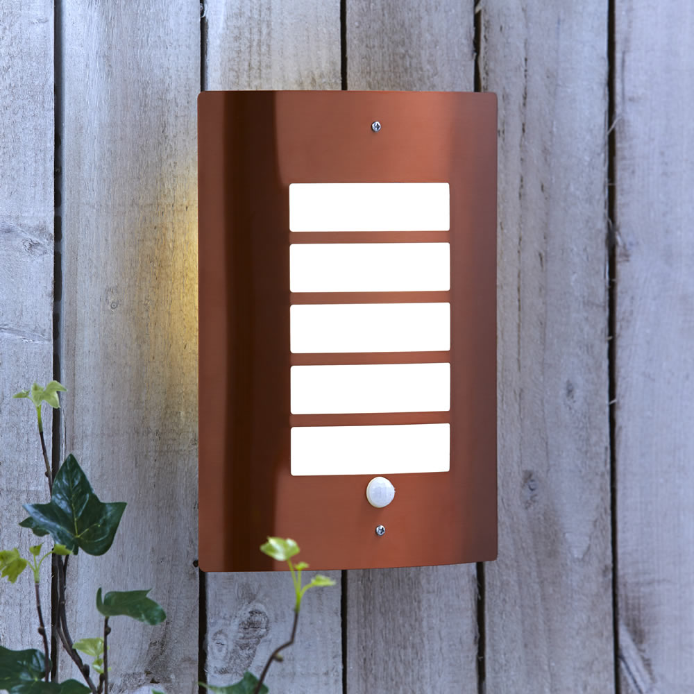 Apliqué de Pared Exterior Color Cobre con Sensor de Movimiento - Orleans