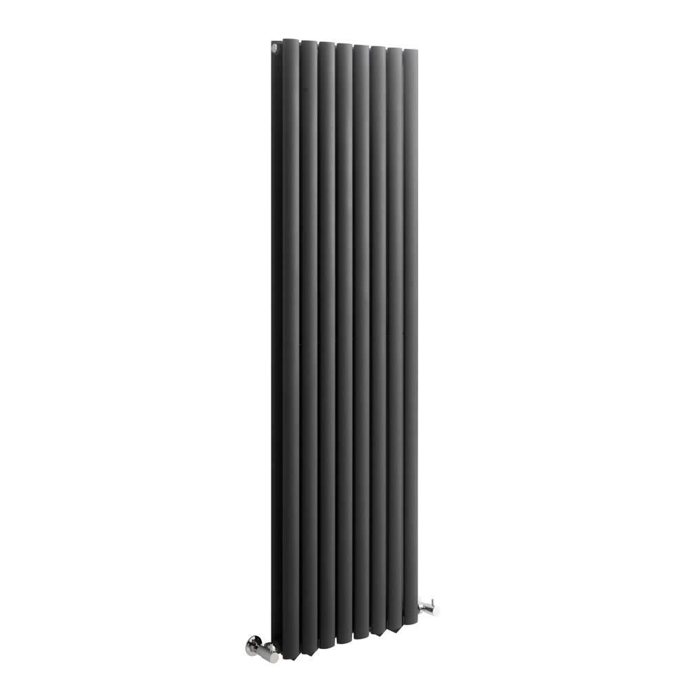 Radiador de Diseño Vertical Doble - Antracita - 1600mm x 472mm x 78mm - 1638 Vatios - Revive