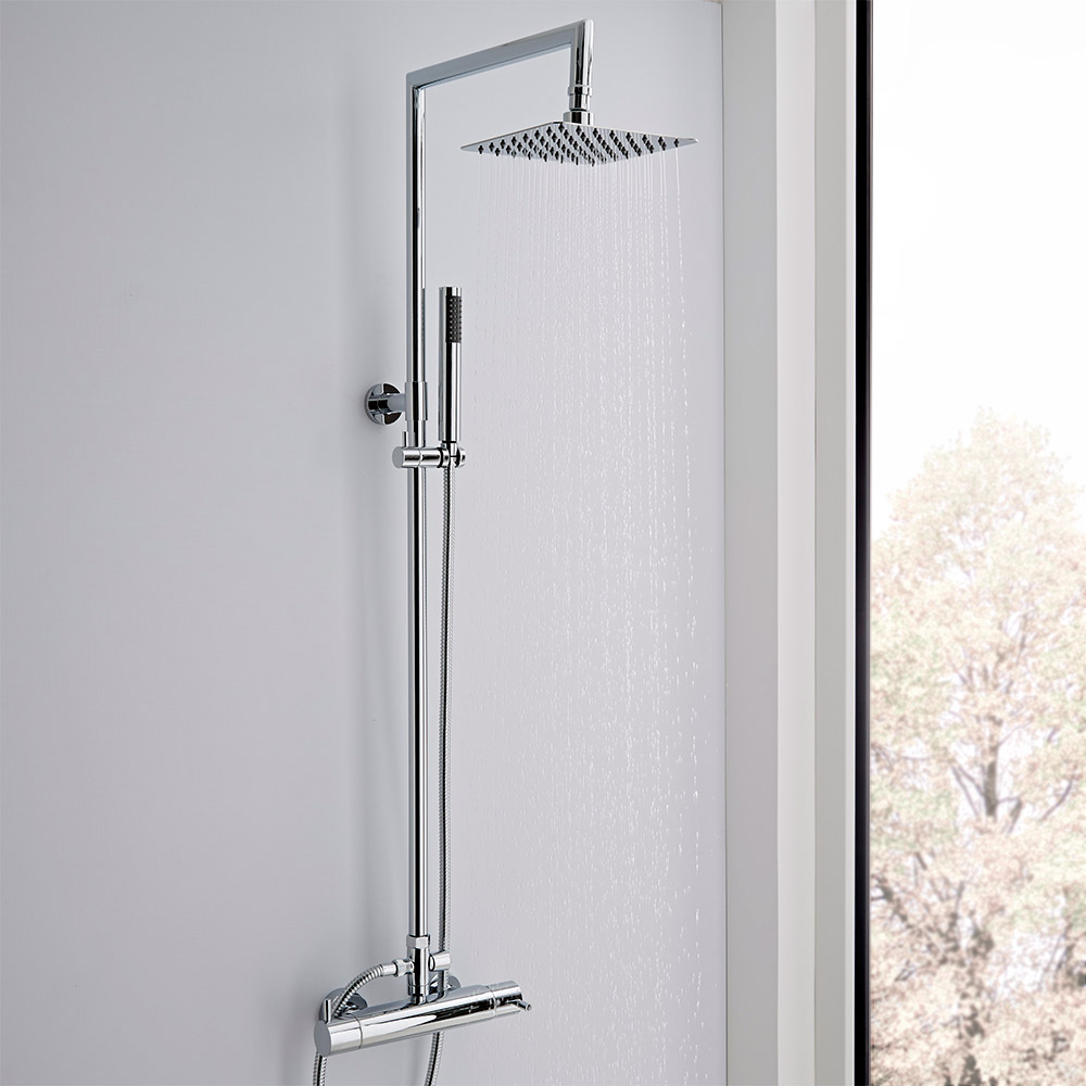 Columna de Ducha Termostática Completa con Alcachofa y Ducha de Mano - Tiamo 2