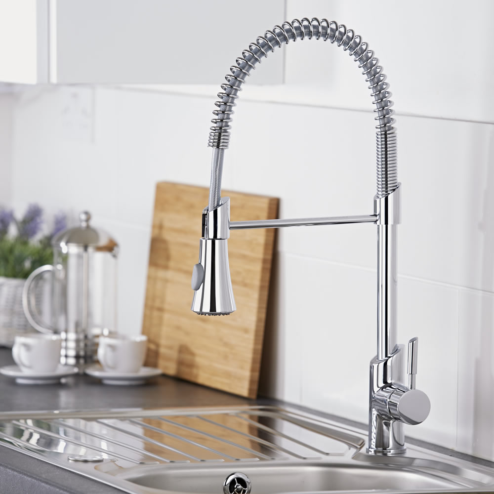 Grifo Mezclador Monomando de Cocina con Ducha