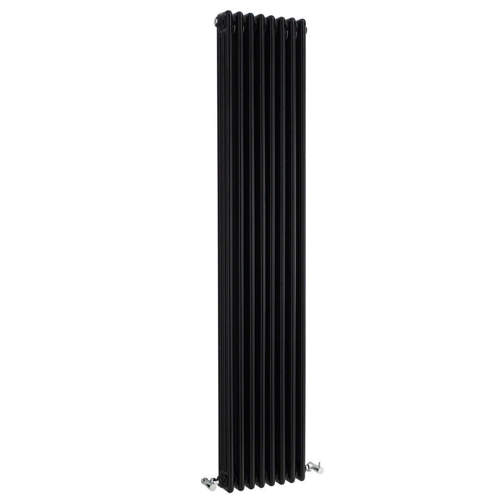Radiador de Diseño Vertical Triple Tradicional - Negro - 1800mm x 381mm x 100mm - 1558 Vatios - Regent