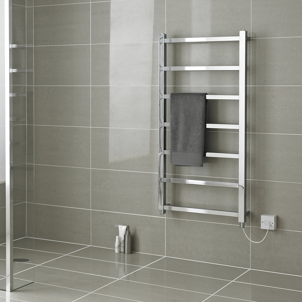 Radiador Toallero Eléctrico Plano - Cromado - 1200mm x 600mm x 105mm - Eton
