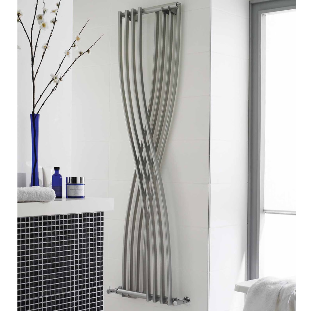 Radiador de Diseño Vertical - Plateado - 1775mm x 450mm x 110mm - 925 Vatios - Xcite