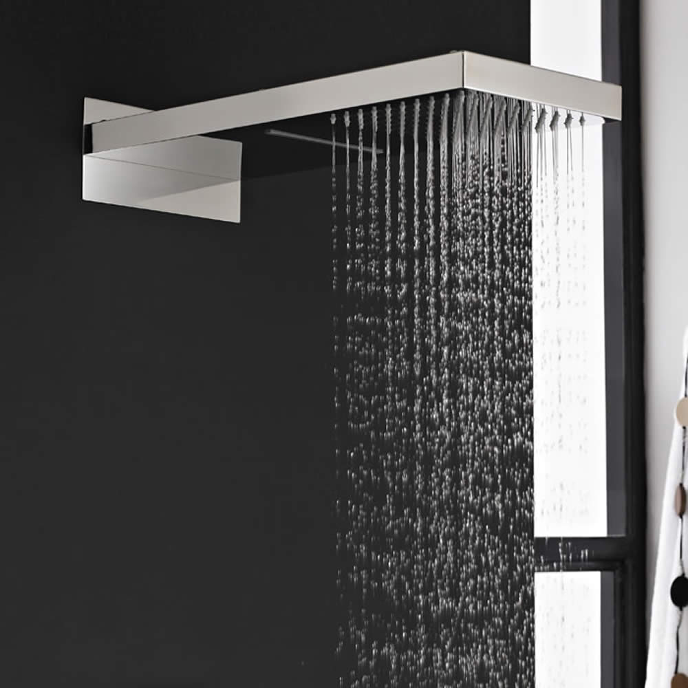 Alcachofa de Ducha Rectangular Función Doble Efecto Lluvia y Cascada de 500 x 200mm