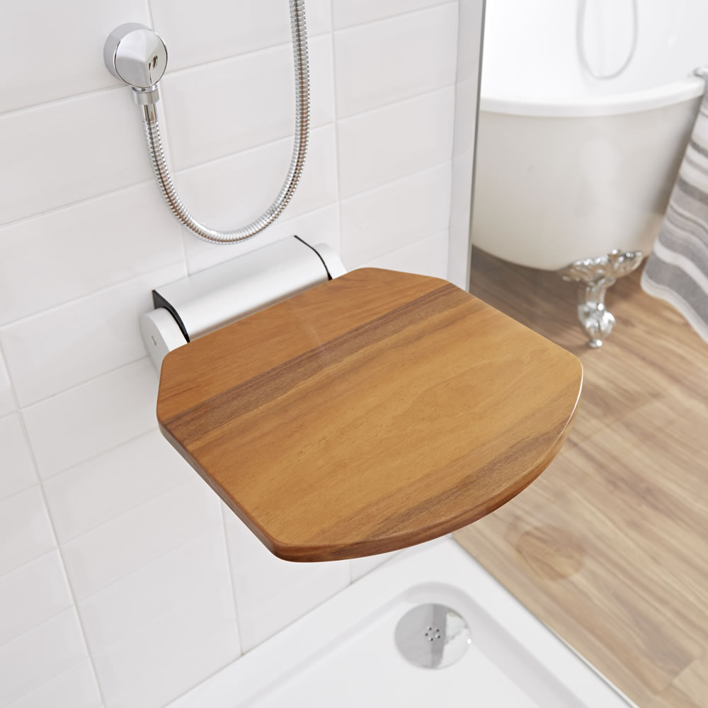 Asiento de Ducha en Madera de Teca