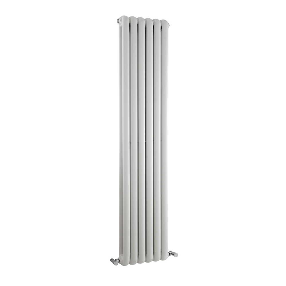 Radiador de Diseño Vertical Doble Tradicional - Blanco - 1500mm x 383mm x 80mm - 1258 Vatios - Saffre