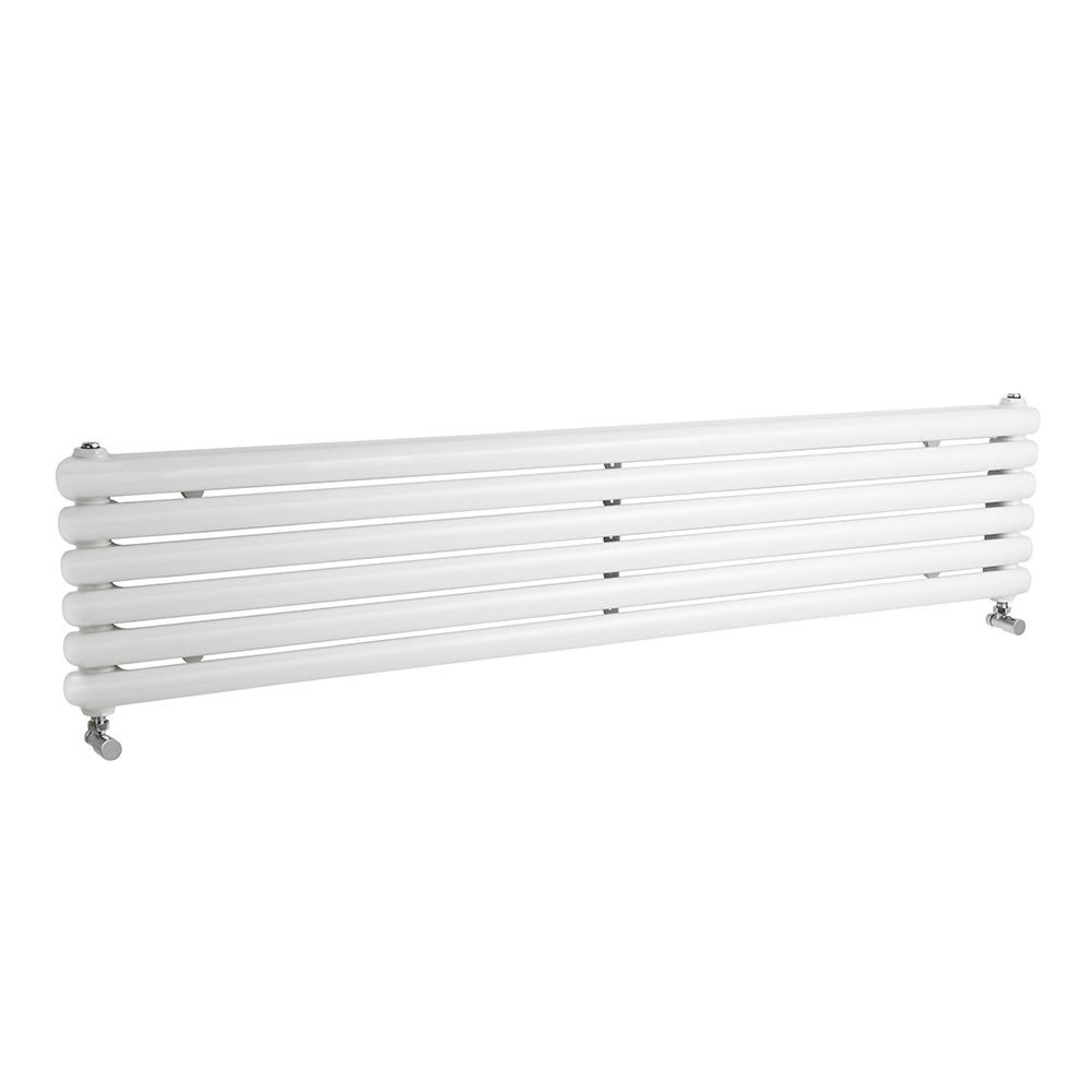 Radiador de Diseño Horizontal Doble Tradicional - Blanco - 1800mm x 383mm x 80mm - 1990 Vatios - Saffre