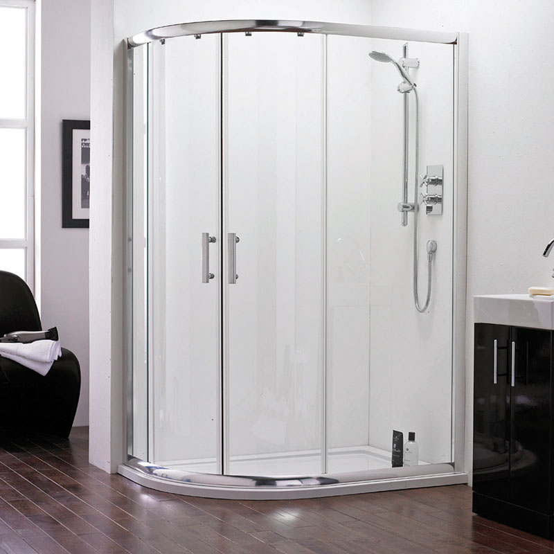 Mampara de Ducha Semicircular Angular Fija 1200x900x1850mm