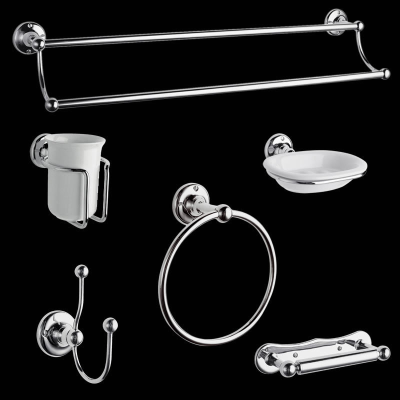 Conjunto de 6 Piezas con Accesorios Tradicionales para Cuarto de Baño