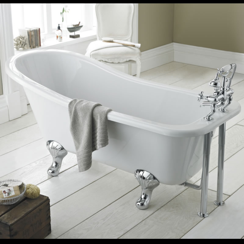 Bañera Acrílica Exenta Independiente 1690x730mm con Pies de Soporte