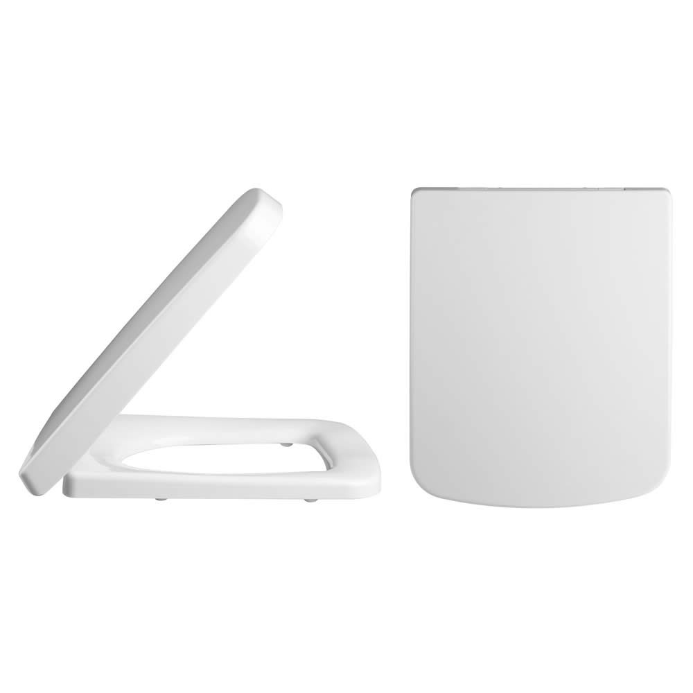 Tapa y Asiento para Inodoro WC Color Blanco con Cierre Amortiguado