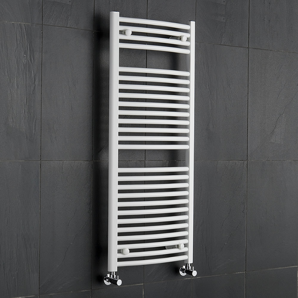 Radiador Toallero Curvo - Blanco - 1200mm x 500mm x 30mm - 699 Vatios - Sterling