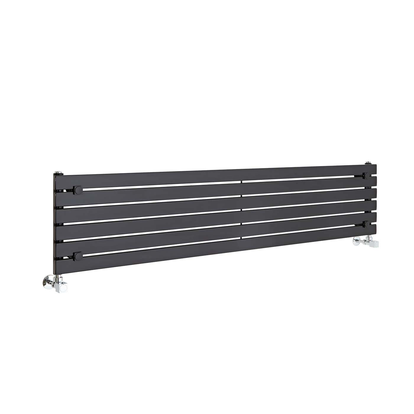 Radiador de Diseño Horizontal - Negro Lúcido - 354mm x 1600mm x 54mm - 773 Vatios - Sloane