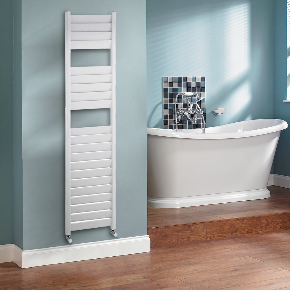 Radiador Toallero Plano - Blanco - 1810mm x 440mm x 55mm - 1098 Vatios - Select