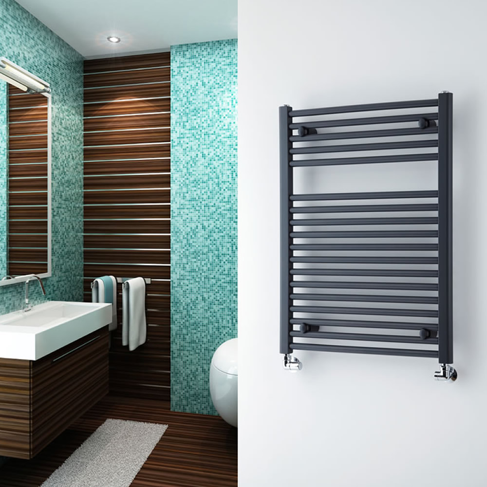Radiador Toallero Plano - Antracita - 800mm x 600mm x 30mm - 567 Vatios - Loa