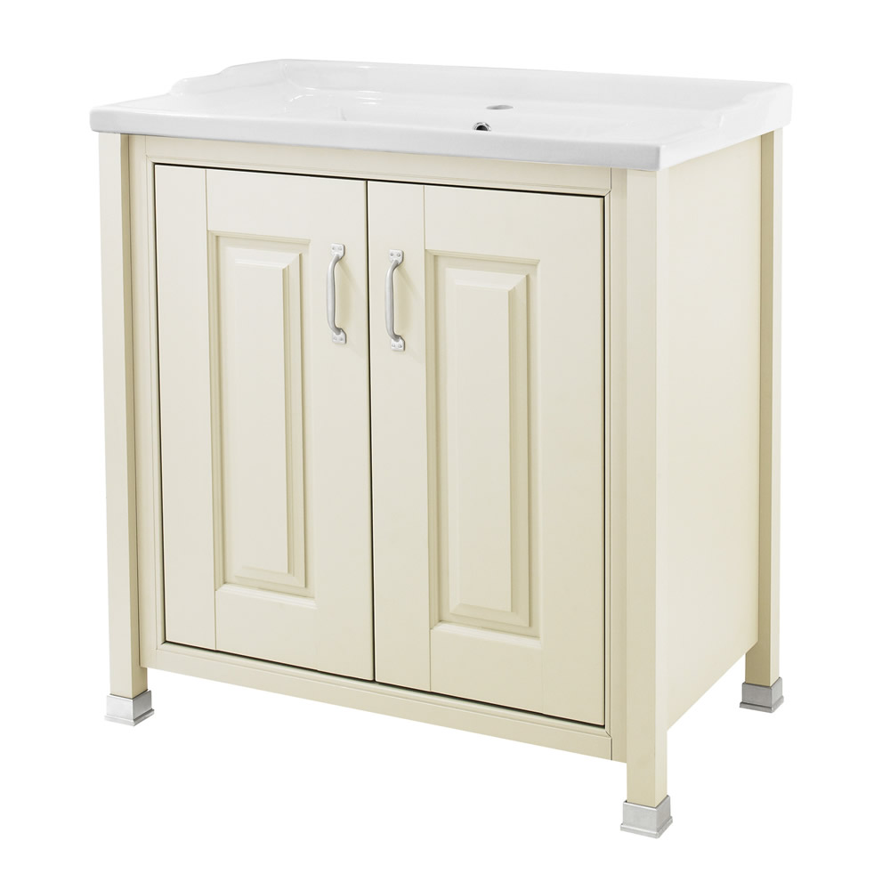 Mueble de Lavabo Tradicional para Cuarto de Baño 80x46x84cm Old London