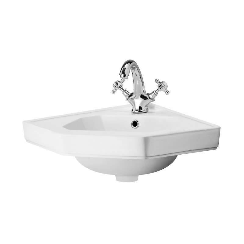 Lavabo Suspendido Moderno de Esquina en Cerámica 42x29cm - Old London