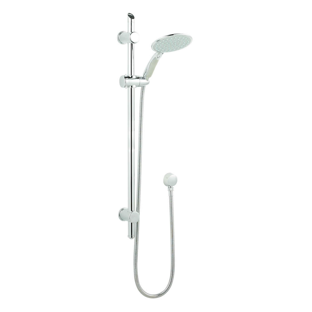 Kit de Ducha con Ducha de Mano, Codo Redondo, Soporte y Flexo