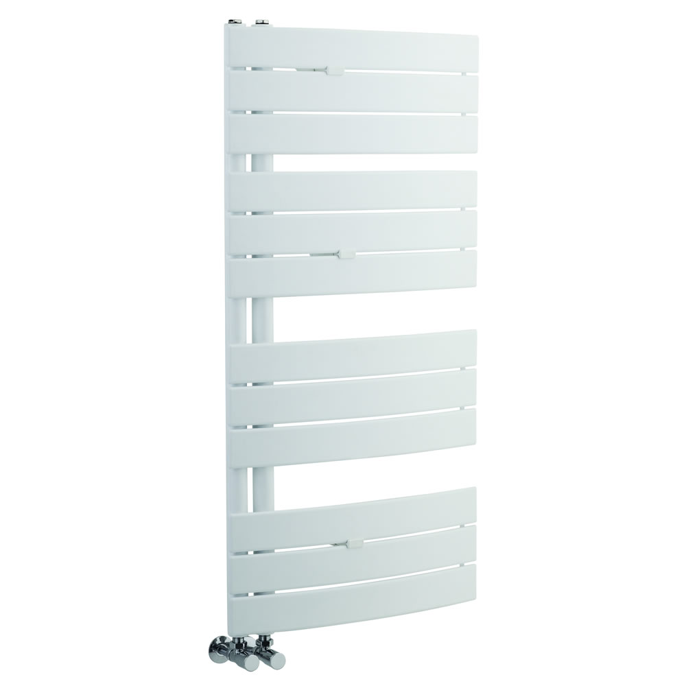 Radiador Toallero Curvo - Blanco - 1080mm x 550mm x 115mm - 500 Vatios - Elgin