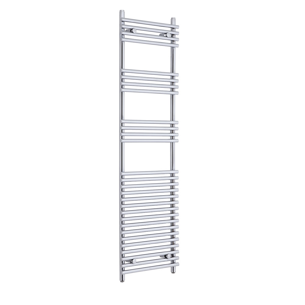 Radiador Toallero Curvo - Cromado - 1650mm x 450mm x 84mm - 584 Vatios - Ischia