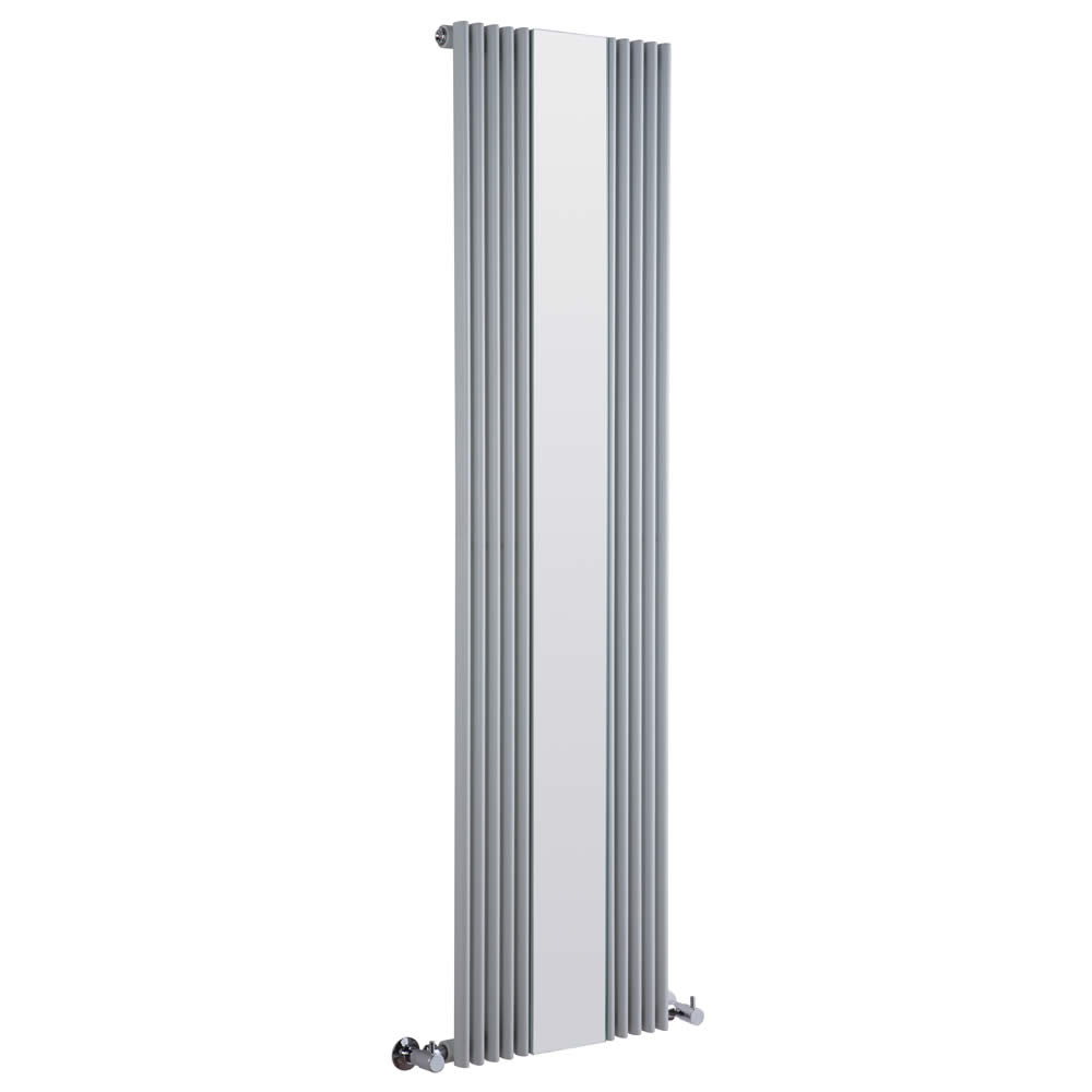 Radiador de Diseño Vertical Con Espejo - Plateado - 1600mm x 420mm x 63mm - 840 Vatios - Keida