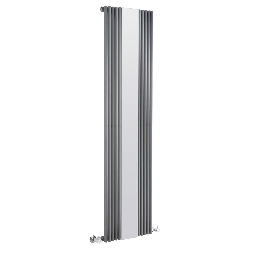 Radiador de Diseño Vertical Con Espejo - Antracita - 1600mm x 420mm x 62mm - 840 Vatios - Keida