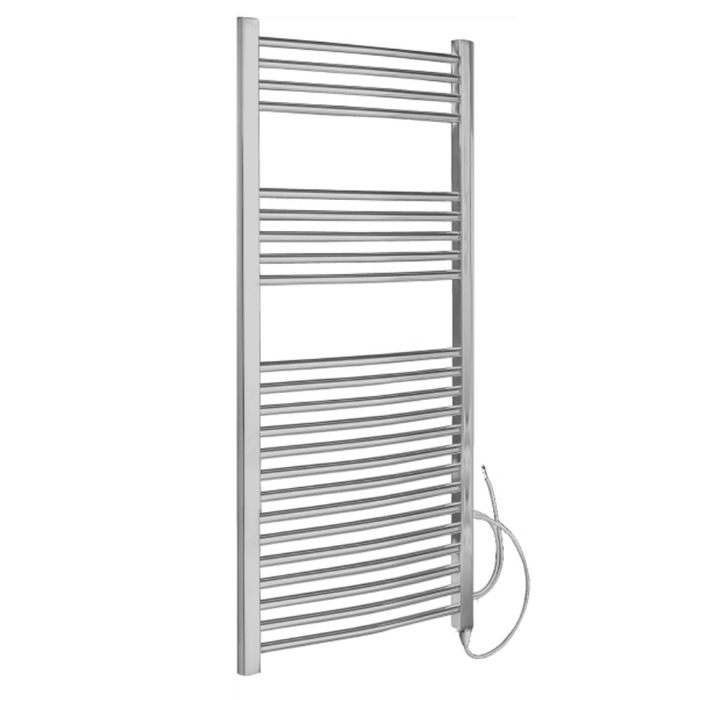 Radiador Toallero Eléctrico Curvo - Cromado - 1200mm x 600mm x 46mm - Ladder
