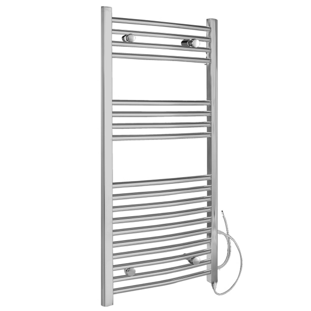 Radiador Toallero Eléctrico Curvo - Cromado - 100mm x 500mm x 42mm - Ladder