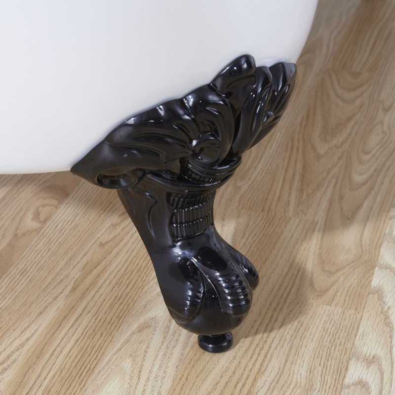 Pies de Soporte Tradicionales en Negro para Bañeras con Patas