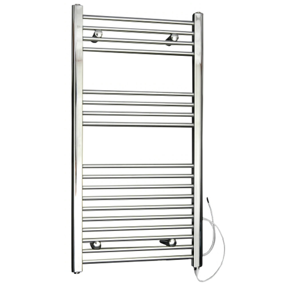Radiador Toallero Eléctrico con Elemento MOA - Plano - Cromado - 1000mm x 500mm x 30mm - Ischia