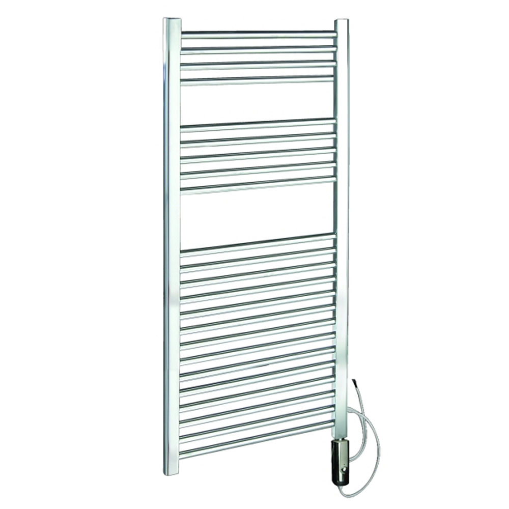 Radiador Toallero Eléctrico Plano Termostático - Acero Cromado - 1200mm x 600mm x 30mm - Ladder