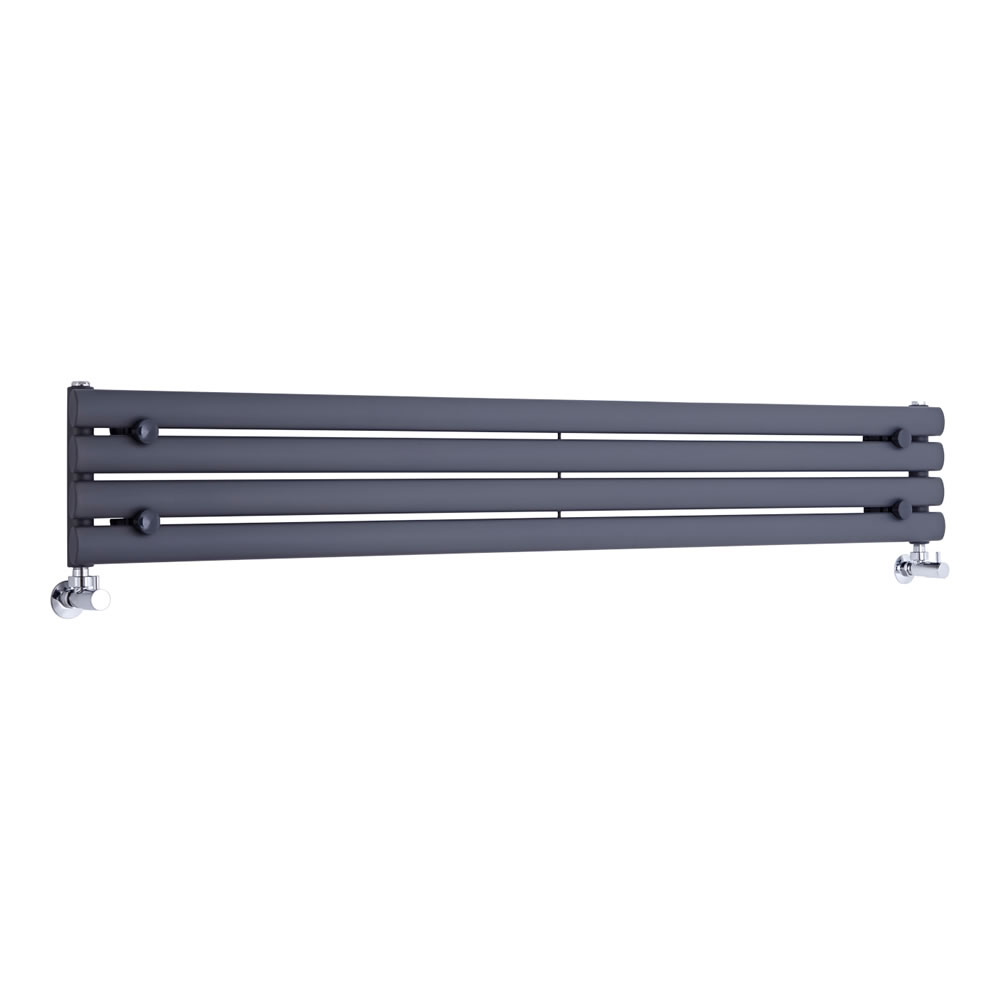 Radiador de Diseño Horizontal - Antracita - 236mm x 1600mm x 56mm - 517 Vatios - Revive