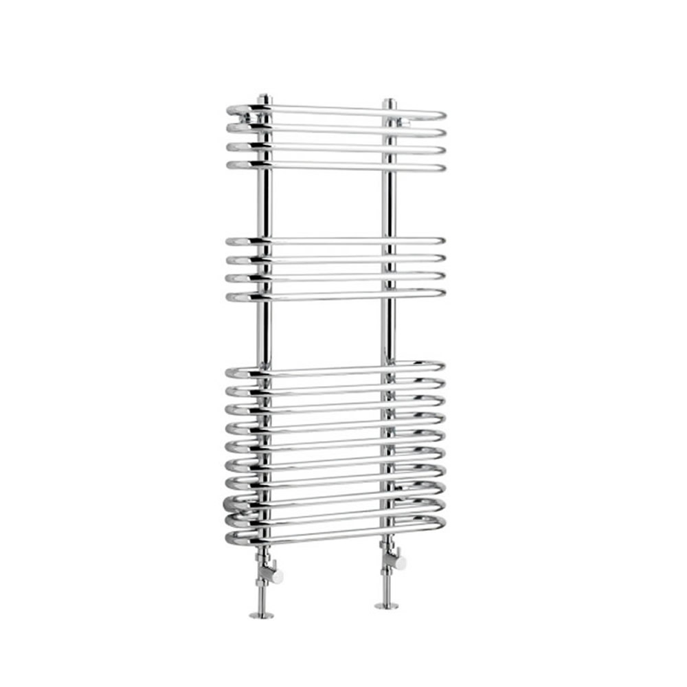 Radiador Toallero Curvo - Cromado - 900mm x 500mm x 130mm - 341 Vatios - Select