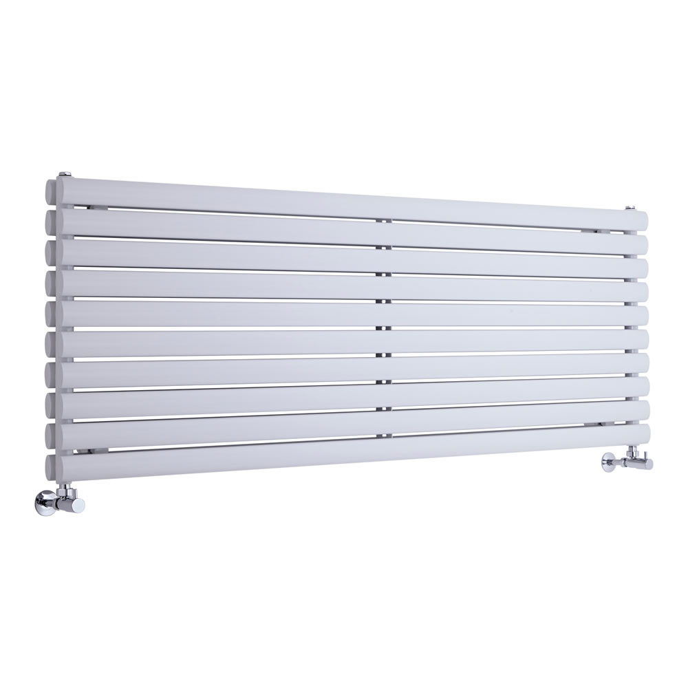 Radiador de Diseño Horizontal Doble - Blanco - 590mm x 1600mm x 56mm - 1881 Vatios - Revive