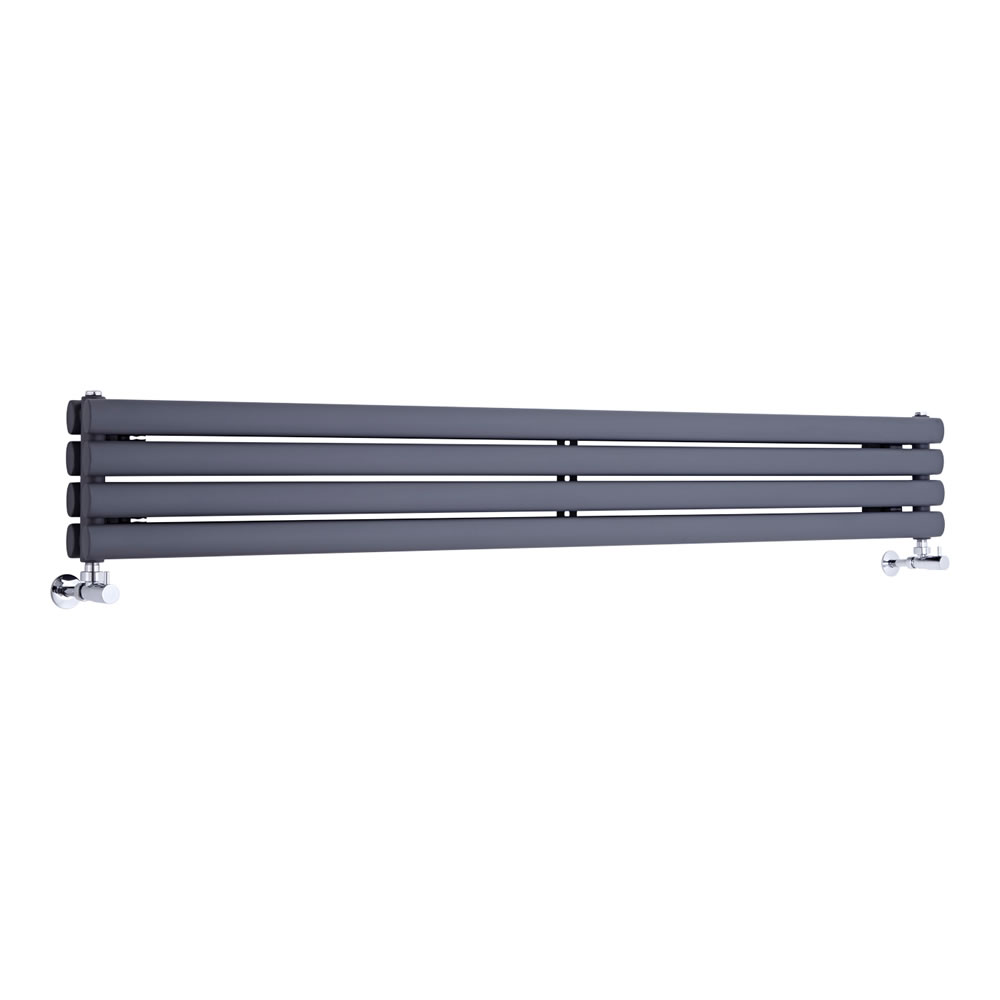 Radiador de Diseño Horizontal Doble - Antracita - 236mm x 1780mm x 78mm - 920 Vatios - Revive