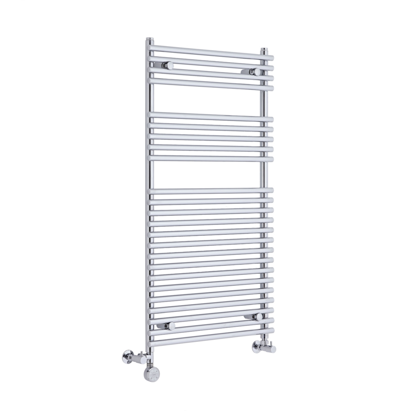 Radiador Toallero Mixto Plano - Cromado - 1150mm x 600mm x 84mm - 478 Vatios - Ischia