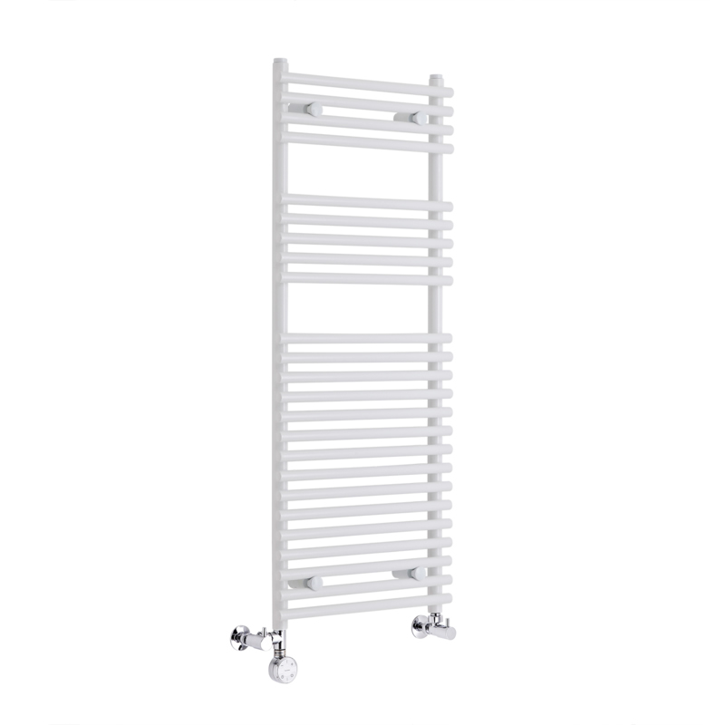 Radiador Toallero Mixto Plano - Blanco - 1150mm x 450mm x 70mm - 412 Vatios - Ischia