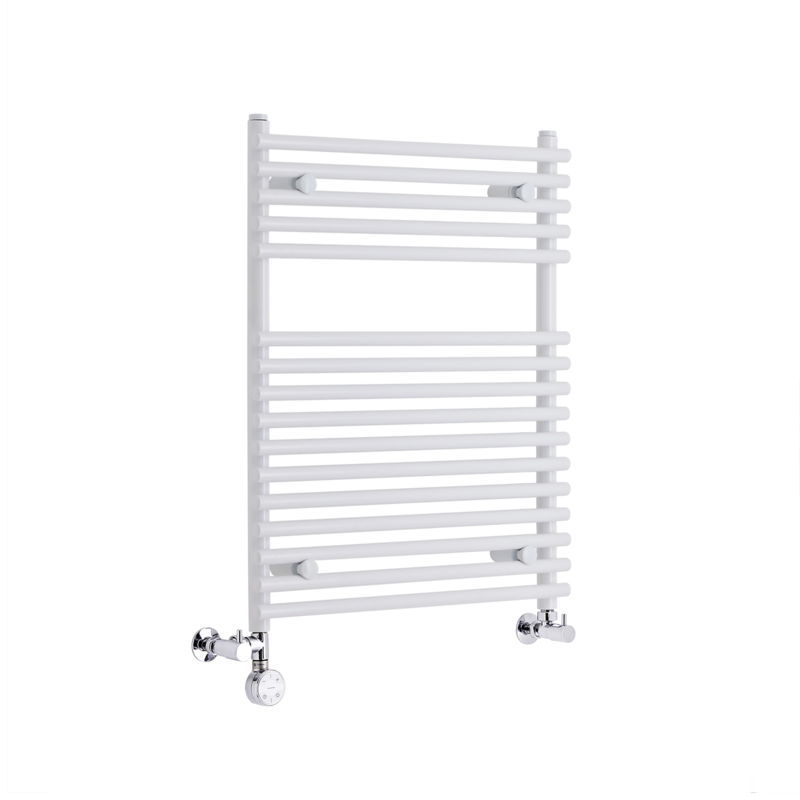 Radiador Toallero Mixto Plano - Blanco - 750mm x 600mm x 84mm - 343 Vatios - Ischia