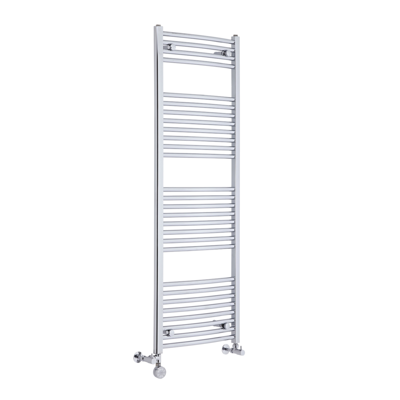 Radiador Toallero Mixto Curvo - Cromado - 1500mm x 500mm x 45mm - 552 Vatios - Ischia