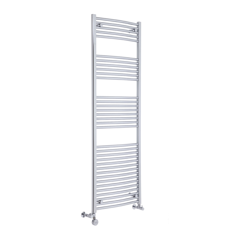 Radiador Toallero Mixto Curvo - Cromado - 1800mm x 600mm x 50mm - 759 Vatios - Ischia