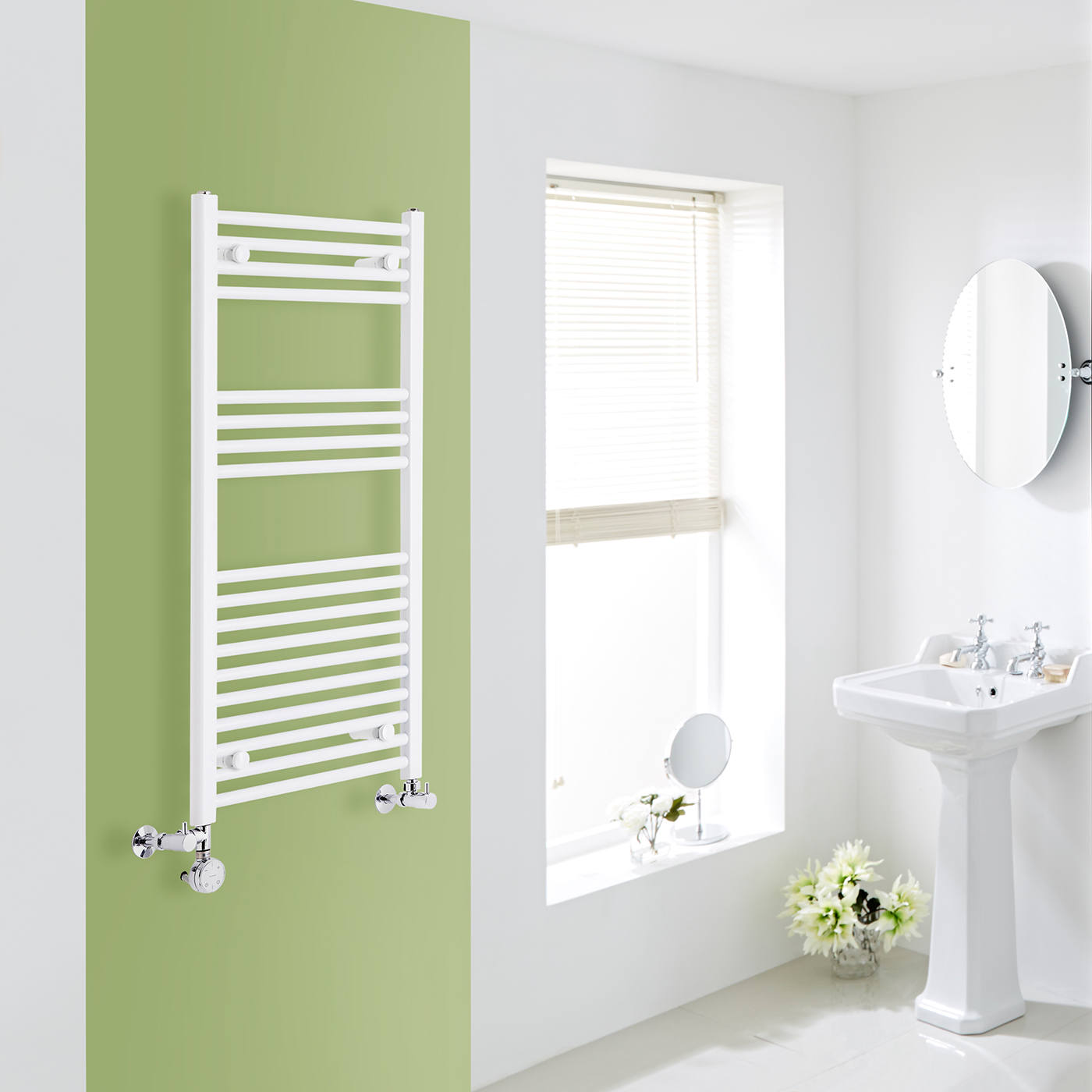 Radiador Toallero Mixto Plano - Blanco - 1000mm x 500mm x 30mm - 540 Vatios - Etna